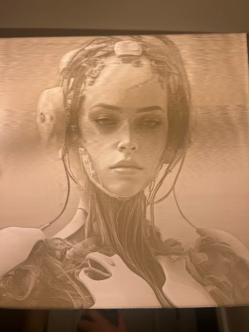 Female Robot Lithophane 230x230x3