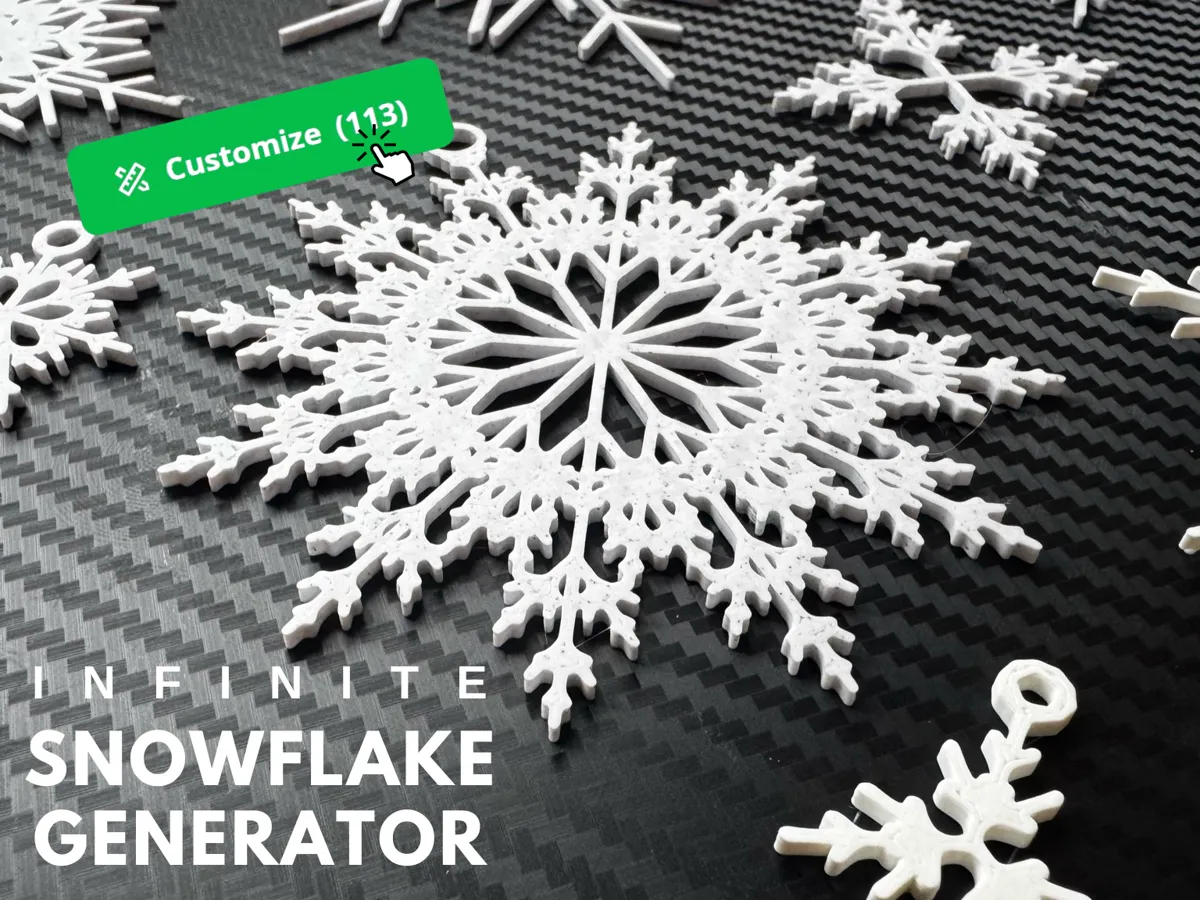 Infinite Unique Snowflake Generator by Juni MakerWorld: Download Free ...