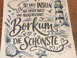 Türschild Borkum