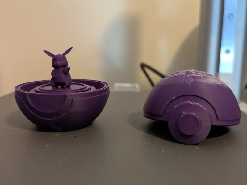Pokeball Stand with Pikachu Figure
