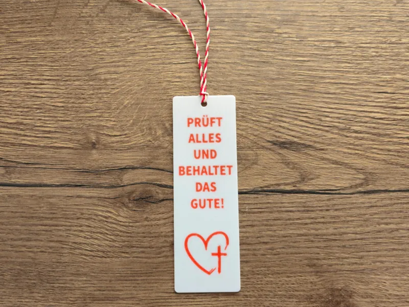 Lesezeichen Bibel Prüft alles