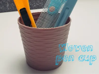 Woven pen cup (holder)