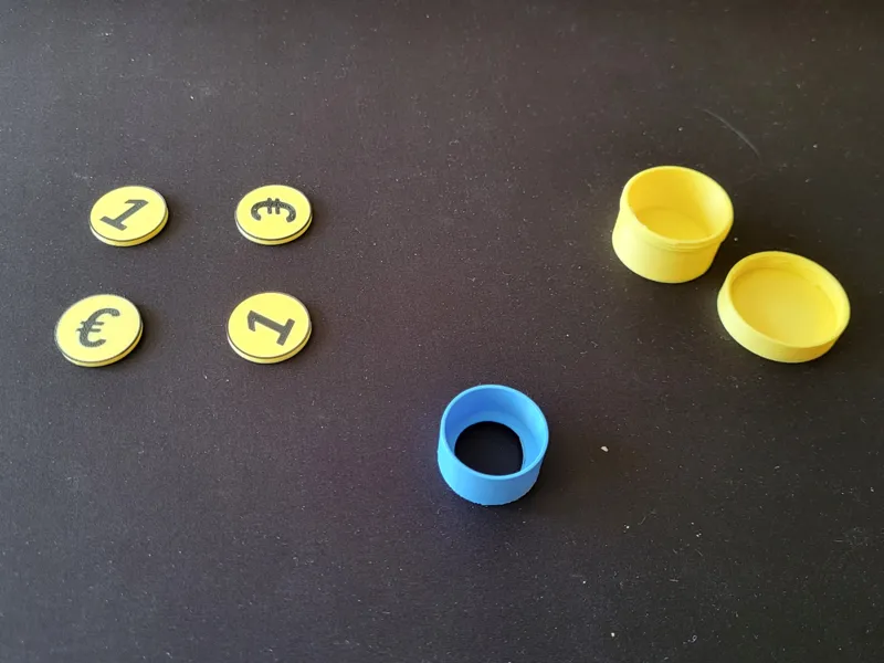 Magic trick with teleporting coins