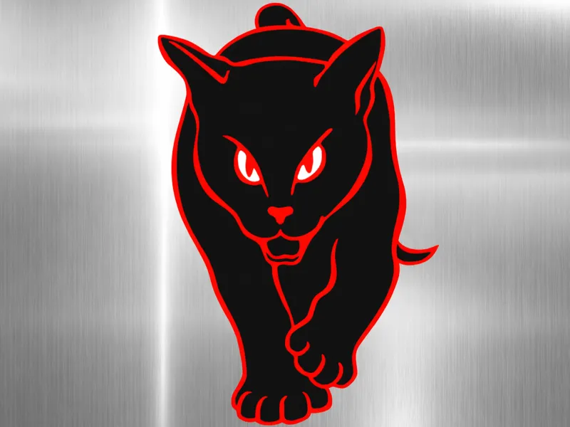 black cats fridge magnet 8x3 (2)