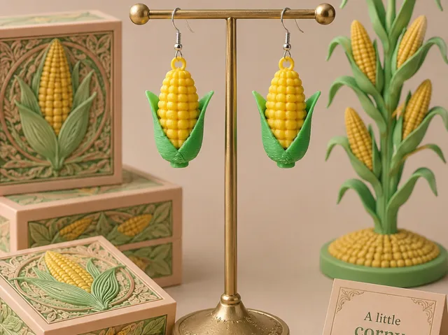 Corn Earrings Giftable Decor