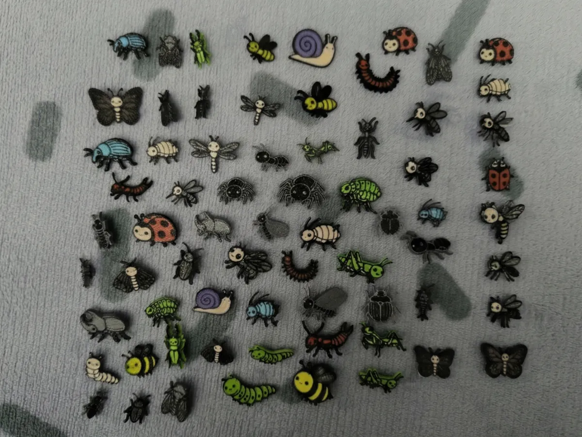Micro-World: Insect Buttons and Pins - Free 3D Print Model - MakerWorld