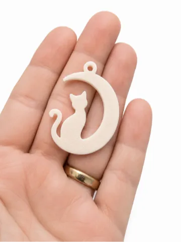 Pendientes: Black Cat Moon Earrings – Fast Print Jewelry — vista de referencia 2