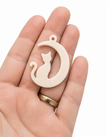 Pendientes: Black Cat Moon Earrings – Fast Print Jewelry — vista de referencia 5