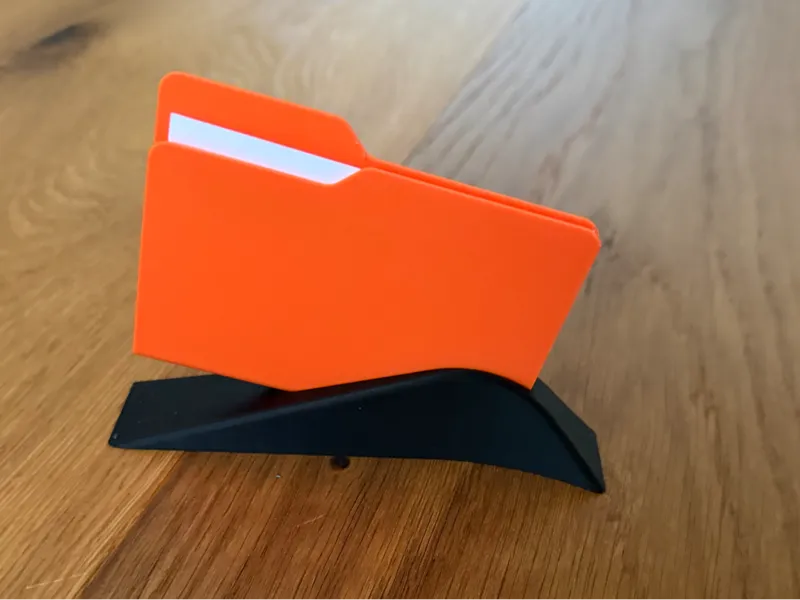 Detachable business card holder folder