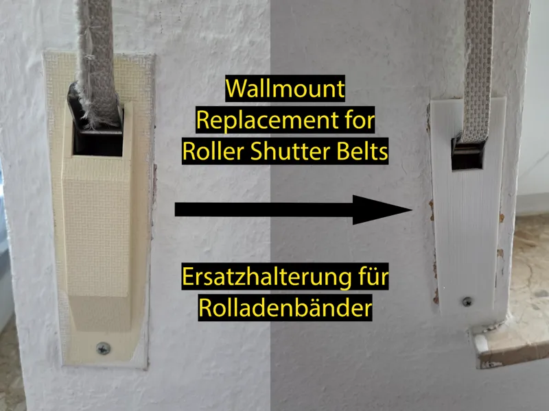 Wallmount Replacement for Roller Shutter Belts