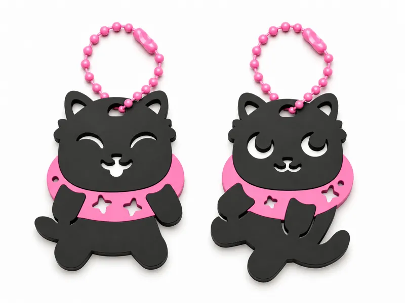 Pool Cat Keychains (set of 2)