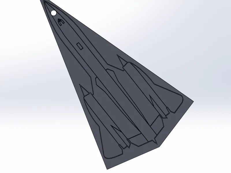 SR71 Blackbird Keychain