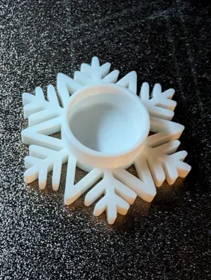 Snowflake Tea Light Stl File Snowflake Tea Light by projectprint_3d MakerWorld: Download Free 3D Models