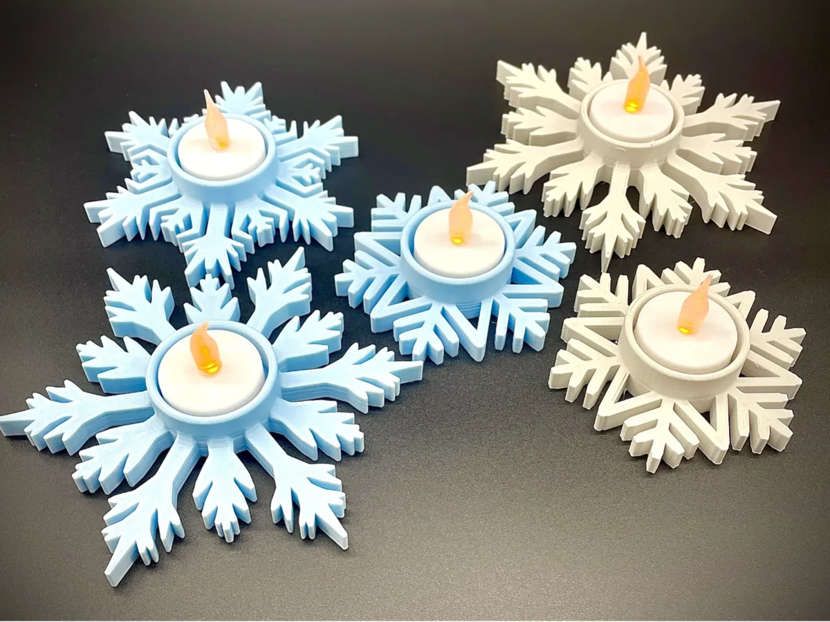 Snowflake Tea Light Stl File Snowflake Tea Light by projectprint_3d MakerWorld: Download Free 3D Models