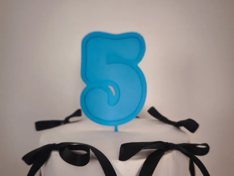 Topper per torte di compleanno numero 5