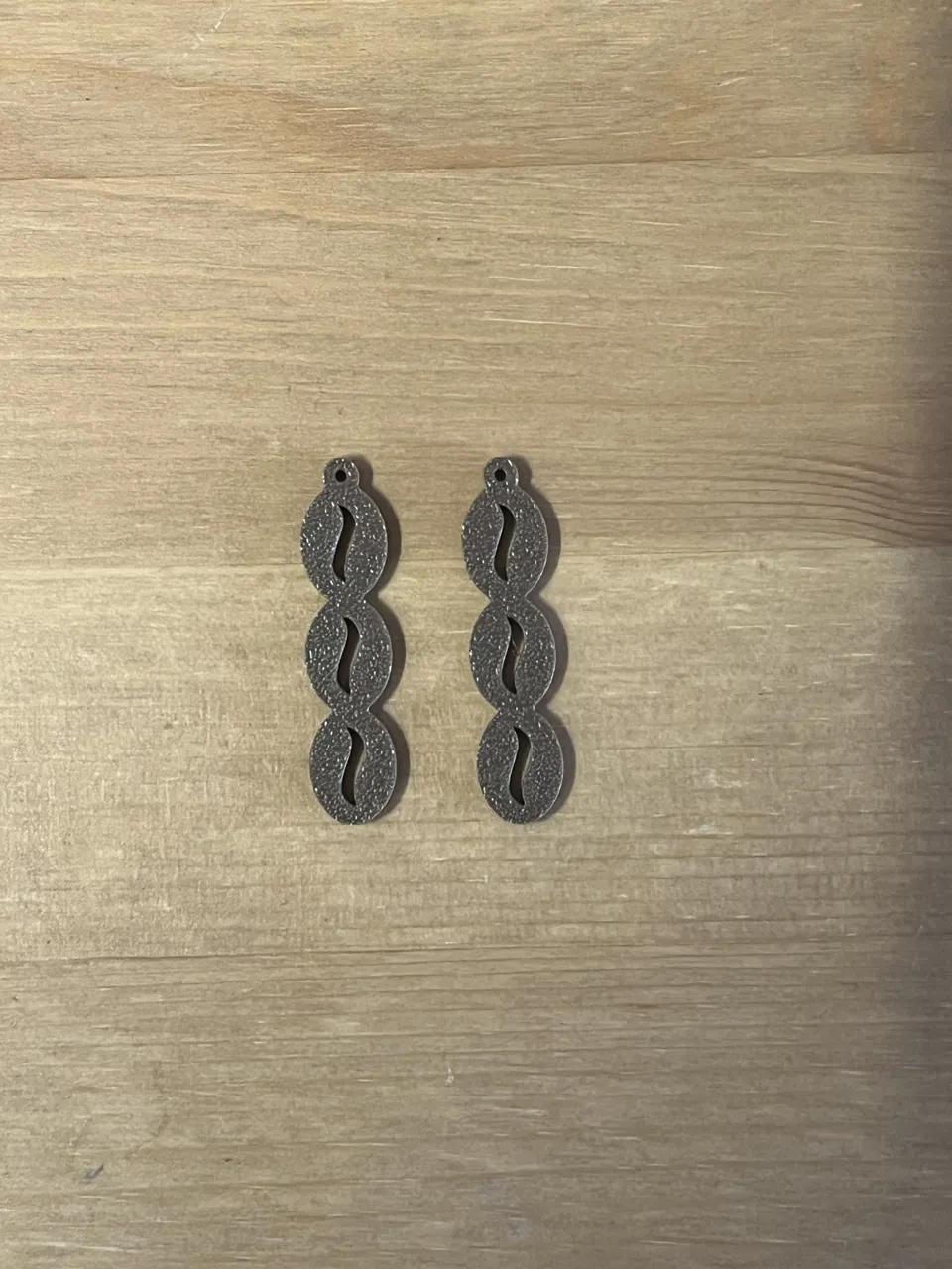 coffee bean earrings view 2