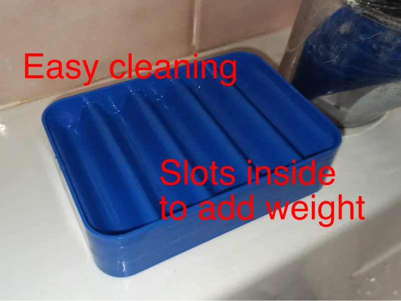 Simple basic soap dish: fast print, easy to clean