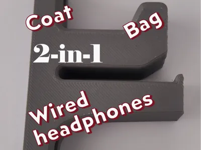 Coat and headphone holder