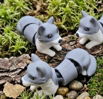 Miniatura 1 do modelo 3D mini flexi wolf