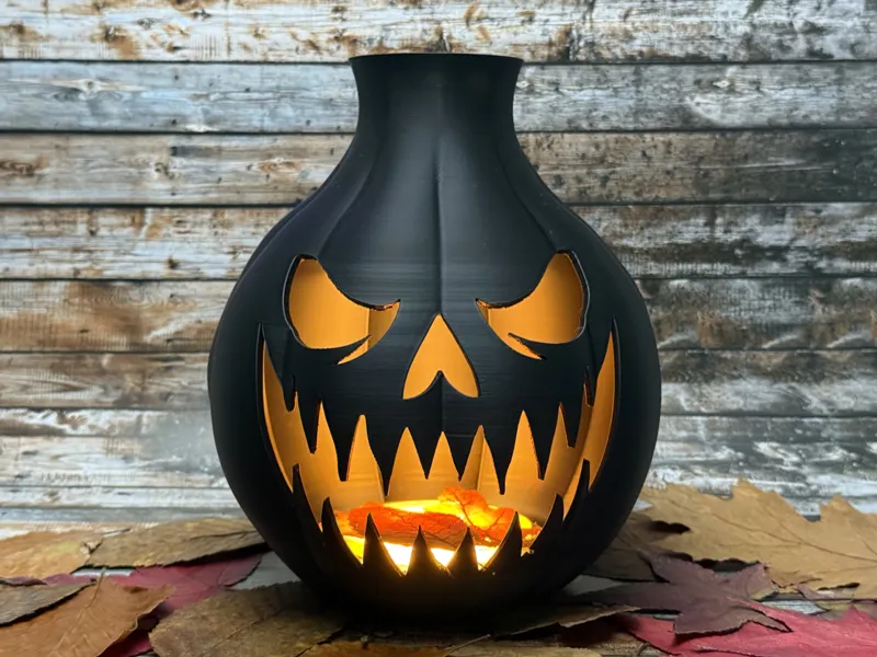 Halloween Pumpkin Vase Lamp 