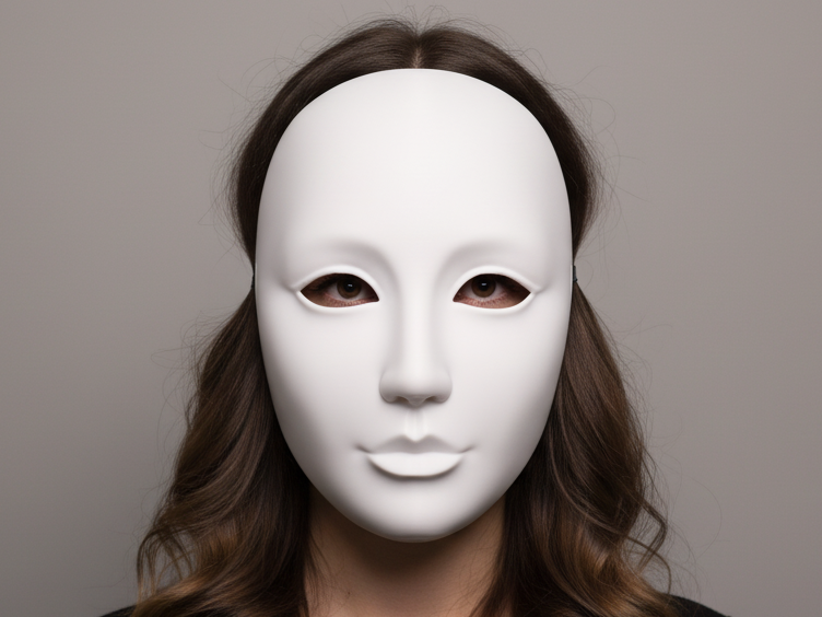 Realistic White Face Mask / Cosplay Prop