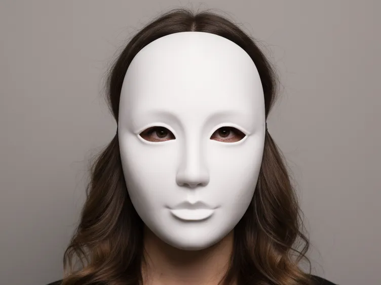 Realistic White Face Mask / Cosplay Prop