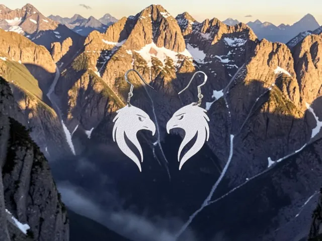 Golden eagle earrings