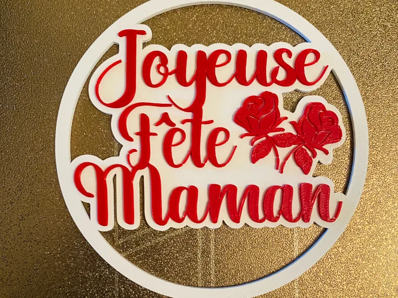 Cake topper Joyeuse fête Maman