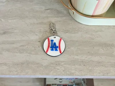 LA Dodgers Baseball keychain