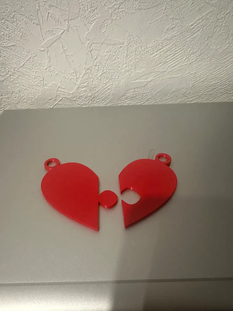 Puzzel Heart Key Chain for Partners