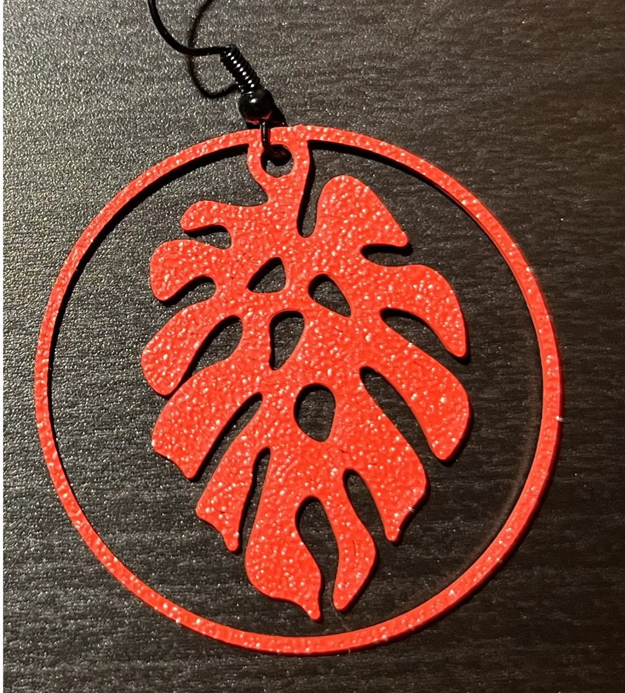 Earrings - Monstera view 3