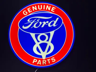 Ford V8 Parts Lightbox Sign