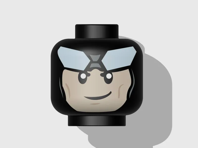 Mega Minifigure Head Batman Smile Face