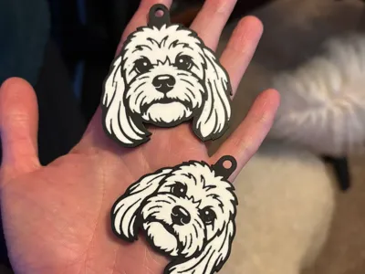 Cockapoo Keychain