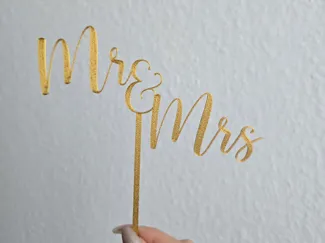 Cake Topper Tortenaufsatz Mr & Mrs