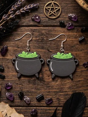 Pendientes: Bubbling Witch's Cauldron Earrings — vista de referencia 2