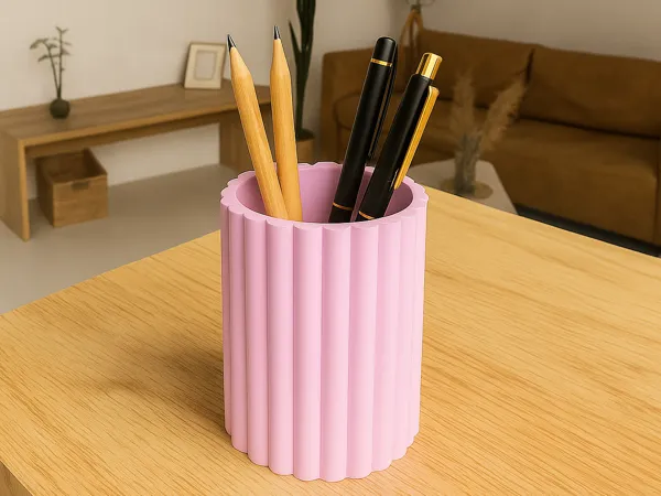 Pot à crayons arrondi