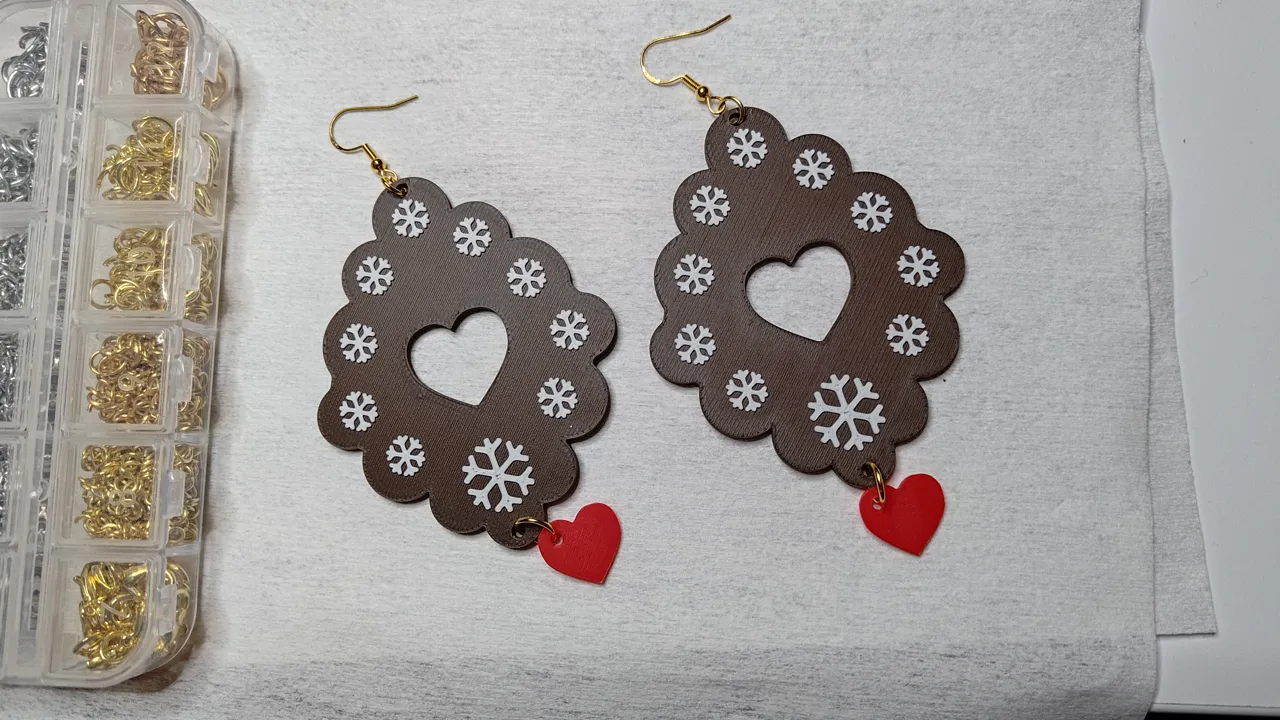 sexy christmas gingerbread earrings view 2