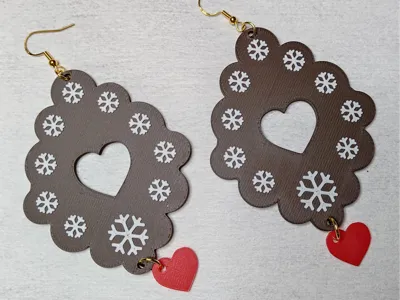 sexy christmas gingerbread earrings