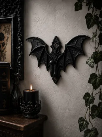 Letrero o emblema decorativo: Gothic Bat Wall Hook — vista de referencia 2