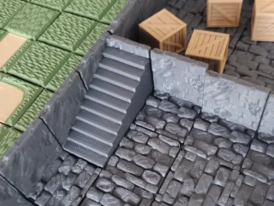 Stone Staircase for DnD Modular Map Maker