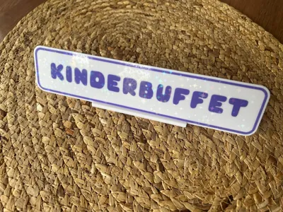 Kids' Buffet Sign with Stand