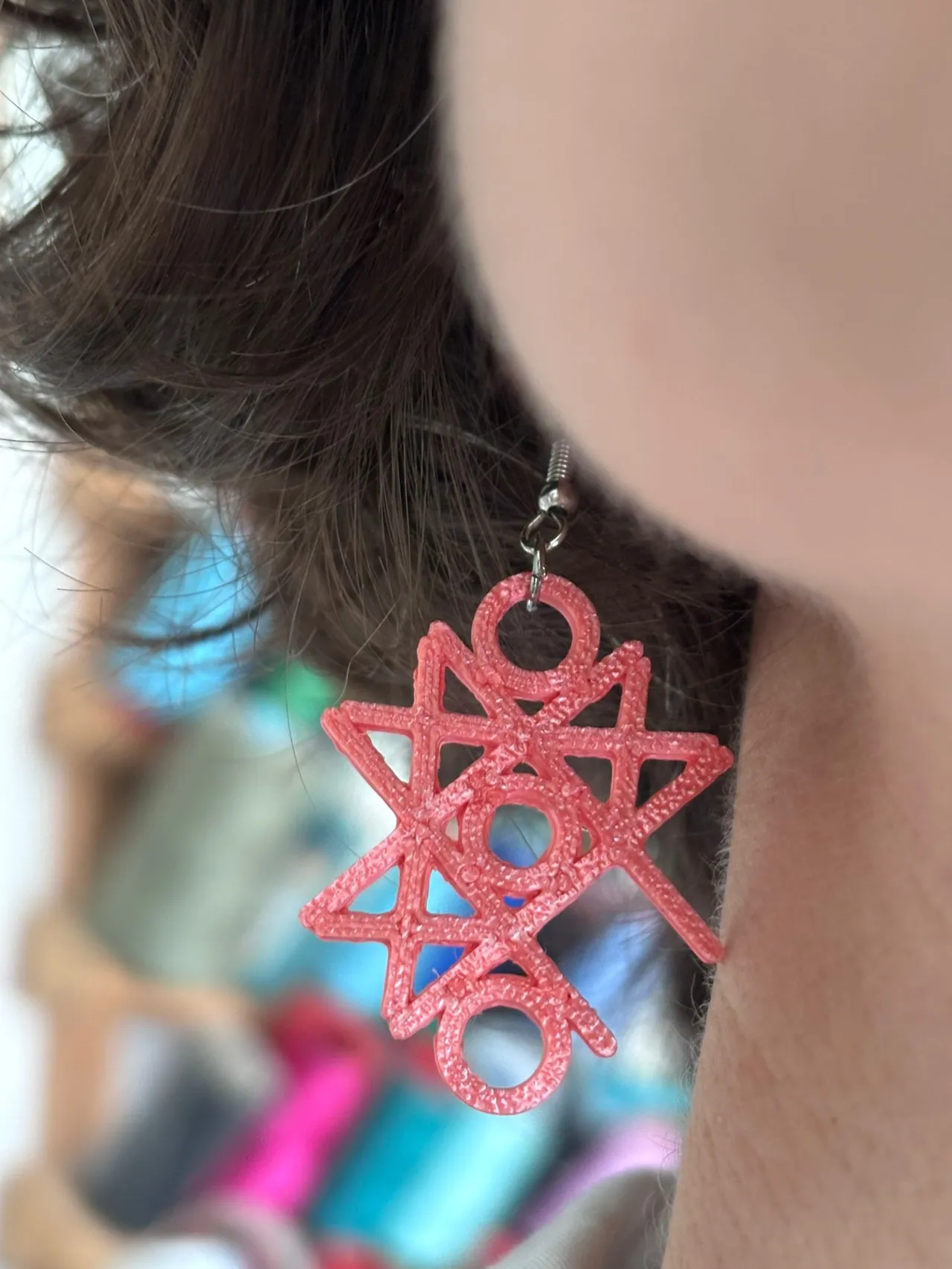 Boucles d'Oreilles Morpion (Tic-Tac-Toe) view 2