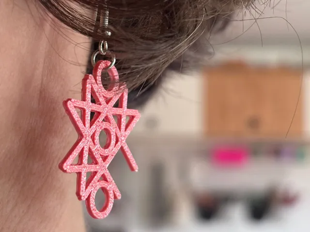 Boucles d'Oreilles Morpion (Tic-Tac-Toe)