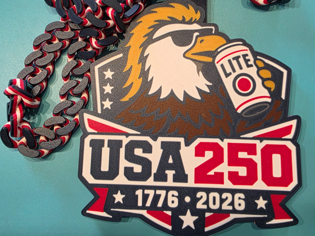 USA 250 3D Printed Cuban Hype Chain