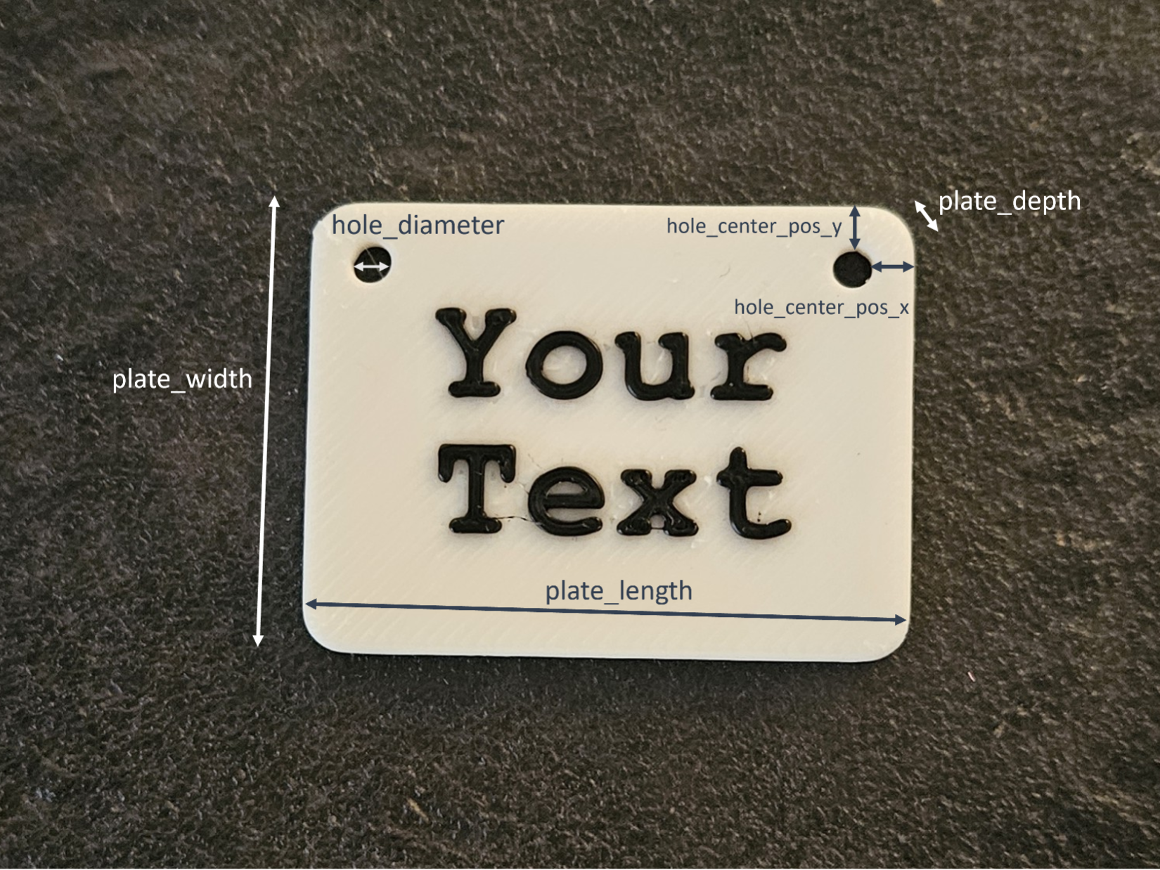 Customizable Parametric Plate with/without holes 