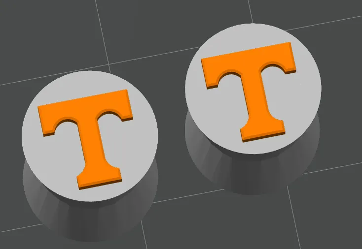 UT Volunteers Power T Earring Gauges Plugs 8mm 0g view 2