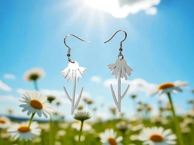 Flowering flower earrings
