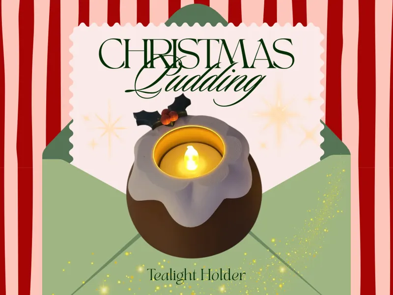 Christmas Pudding Tealight Holder