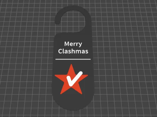 merry  clashmas door sign